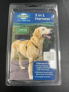 PetSafe 3 In1 Pet Harness Large Black - Picture 1 of 3