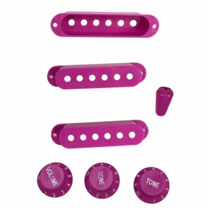 Strat Tonabnehmer Abdeckungen & Regler Gitarrenabdeckungen 1V 2T Regler Switch Tip, Rose-Bengal - Bild 1 von 9