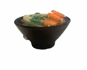 Japanese Miniature Dollhouse Simulated Food Sushi Bowl of Ramen Keychain - Picture 1 of 4