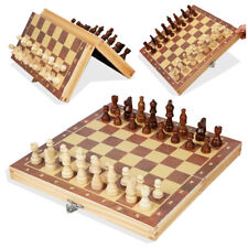 Schach mit Figuren, Nr. 122B aus Holz, Schachspiel 30x30x2,5 cm