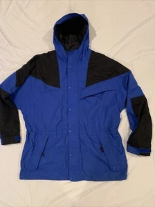 Vintage EMS Eastern Mountain Sports Color Block Blue Ripstop Jacket Men's Size M - Picture 1 of 11