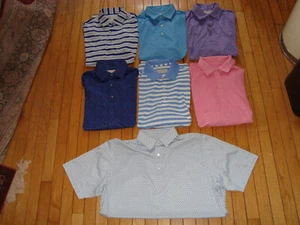 LOT OF 7 DONALD ROSS POLO GOLF SHIRT MEN'S SIZE MEDIUM HARDLY WORN! - Picture 1 of 24