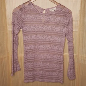 Jessica Simpson Maternity Lavender Purple Lace Long Sleeve Tunic Small - Picture 1 of 6