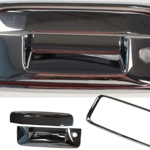 Kit de cubierta de manija de puerta trasera cromada sin leva apta para GMC Sierra 2014-18 - LUXFX1708 - Imagen 1 de 4