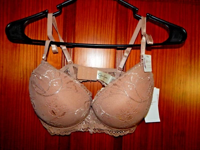 JESSICA SIMPSON LACY EXTREME PUSHUP BRA,内衣,尺寸 36 C,21851,1 BRA,全新带标签 — 第 1/4 张图片
