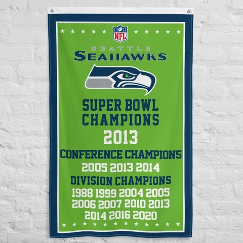 Premium Flag Seattle Seahawks 3x5 ft Banner NFL Super Bowl Football Champions Cover
