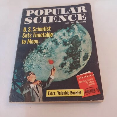 1958 May, Popular Science Monthly Magazine, Timetable To Moon (MH417)  - Image 1 of 4