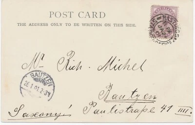 GB „HASTINGS / STATION-OFFICE“ superb CDS double circle on rare vintage b/w post - Image 1 of 3