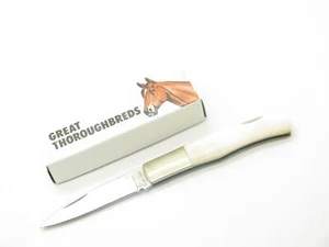 Vintage 1976-1978 Parker Frost Imai Seki Japan Pearl Long Horn Folding Knife - Picture 1 of 8