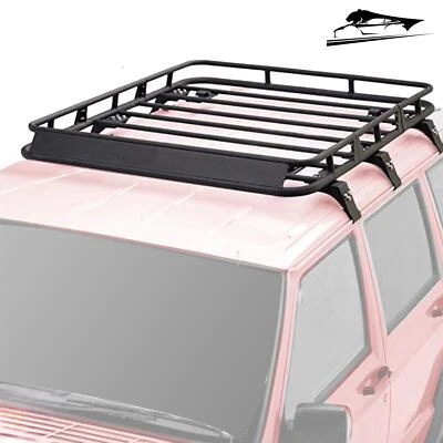 58'' Black Roof Rack Cargo Carrier Basket For Jeep Cherokee XJ 1984-2001 - Image 1 of 4