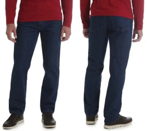 Wrangler Rustler Men's Regular Fit Dark Blue Straight Leg Jeans 34 x 30 New - Foto 1 di 7