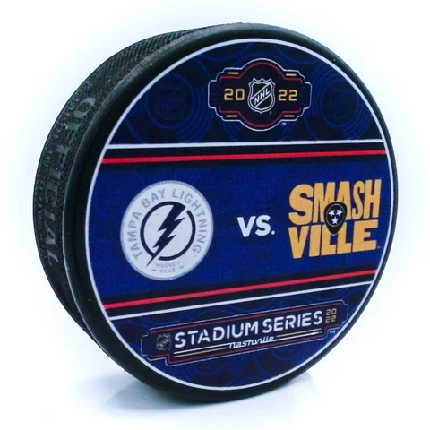 Tampa Bay Lightning v Smashville Predators 2022 NHL Stadium Series Dueling Puck Cover