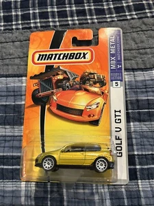 Matchbox Golf V GTI #5 MBX Metal Diecast Car Yellow SEALED Volkswagen VW 1:64 - Picture 1 of 2