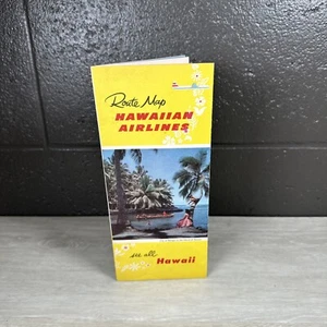 Hawaiian Airlines System Route Map and Information Guide - 1957 - Picture 1 of 10