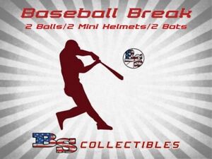 (Thu) BS Collectibles 2 Ball, 2 Mini, 2 Bat Baseball Break BOSTON RED SOX