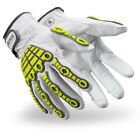 HexArmor Chrome Series Leather 4080 Impact ANSI Cut A8 Work Safety Gloves, Large