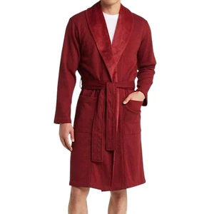 UGG ROBINSON ROBE IN COLOR DARK CHERRY HEATHER MEN'S SIZE M/L - Picture 1 of 2