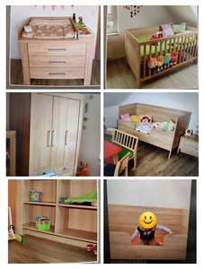 Wellemöbel Baby-/Kinderzimmer, Bett, Schrank, Regale, Wickeltisch - Bild 1 von 9