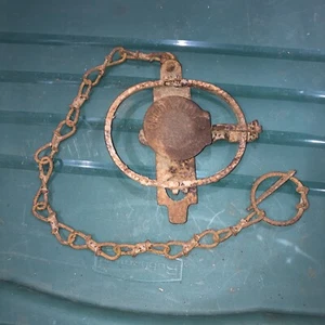 ONEIDA #1 JUMP TRAP w/ Cast Jaws No V In Pan - Picture 1 of 7