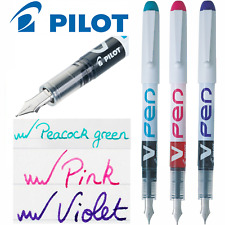 Pilot V Pen Disposable Fountain Pen Erasable Ink Medium Nib Assorted Set of 3