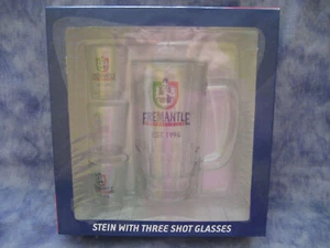 Fremantle Dockers beer stein and shot glass set - brand new AFL box set! - Picture 1 of 1