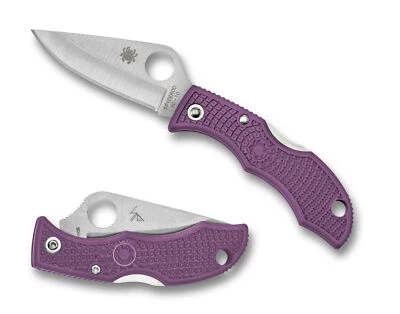 Spyderco Ladybug 3 Folding Knife LPRP3 1.938" Plain Edge Blade Purple FRN Handle - Image 1 of 3