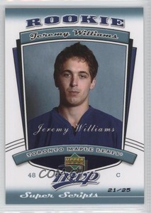 2006-07 Upper Deck MVP Super Script /25 Jeremy Williams #339 Rookie RC