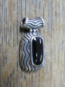 Vintage .925 Sterling Black Onyx Pendant Marked A - Picture 1 of 8