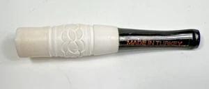 Block Meerschaum Cigarette Mouthpiece Holder Hand Carved Turkey 3" Long - Picture 1 of 7