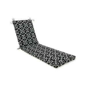 23 x 30 Outdoor Chaise Lounge Cushion in Black/White Kirkland - Picture 1 of 2