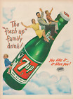 1948 7up Soda Family Riding Bottle Fresh Up Drink You Like It Print Ad