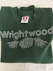 Wrightwood CA Sparkle Rhinestone Embroidered Graphic Sweatshirt Small Souvenir - Picture 1 of 9
