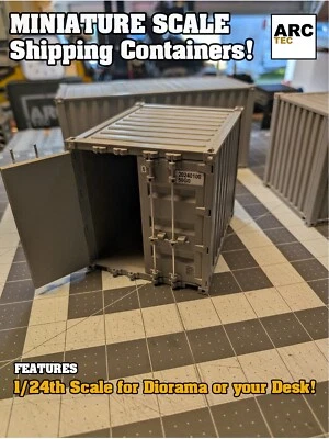 Miniature Shipping Container at 1/24th Scale for RC Construction - Image 1 of 4
