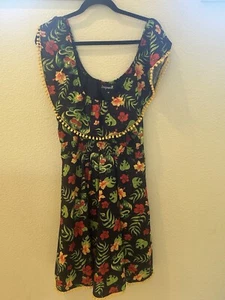 Sourpuss Clothing Cthulhu Tiki Kleid Hawaii Aloha Med Goth Rockabilly Bommel! - Bild 1 von 5