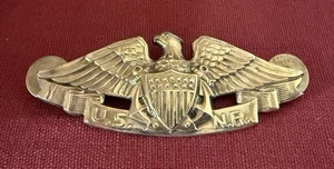 US Navy Reserve Merchant Marine Hat Badge H&H Hilborn-Hamburger STERLING 1/2010K - Picture 1 of 13