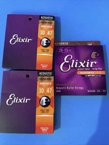 Acoustic guitar strings 3 Elixir Strings - Picture 1 of 4