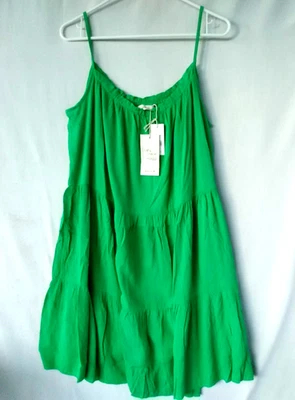 Vestido para mujer L damas sin mangas verde playa cubierta nuevo con etiquetas Foto 1 de 4