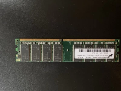 Micron MT8VDDT3264AG-40BG 256MB DDR-400 PC-3200 CL3 184-Pin Desktop RAM - Image 1 of 2