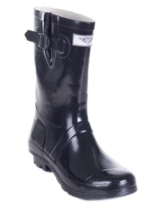 Regenstiefel Schuhe Herren Größe 5 Gummi wasserdicht halbhoch verstellbarer Riemen - Bild 1 von 2
