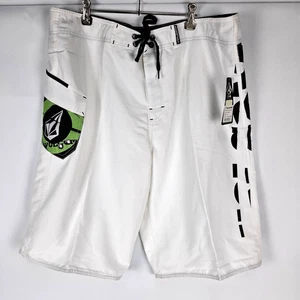 Volcom Men's Board Shorts Size 38 White LA Grainger Mod Brand New With Tags - Picture 1 of 6