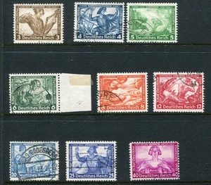 ALEMANIA 1933 Bienestar WAGNER Usado Conjunto 9 Estampillas Gato Alto - Imagen 1 de 2