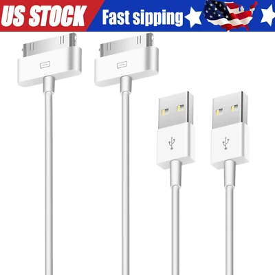LOTE de cable de datos de carga USB de 3 pies y 30 pines para iPad 1/2/3 iPod Nano 1-6 Foto 1 de 4