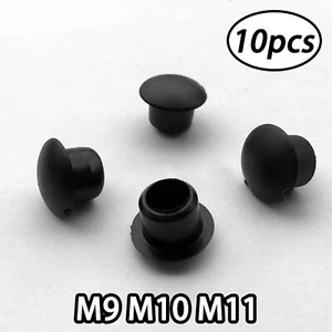 10x Round Black Hole Plugs Plastic Blanking Masking Finishing Inserts M9 M10 M11 - Picture 1 of 3