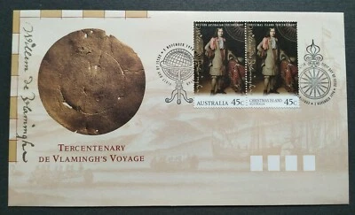 1996 Australia Joint Issue Christmas Island 300th Anniv De Vlamingh's Voyage FDC - Image 1 of 2