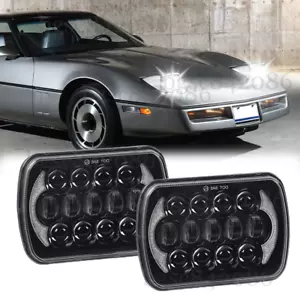 Newest 2PC 7x6"inch 5x7 LED Headlights 130W Fit for Chevy 1984-1996 Corvette C4 - Picture 1 of 12