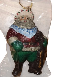 Vintage Lucie Sable Imports Decorazione Natalizia Babbo Natale Violino -Nuovo - Foto 1 di 4