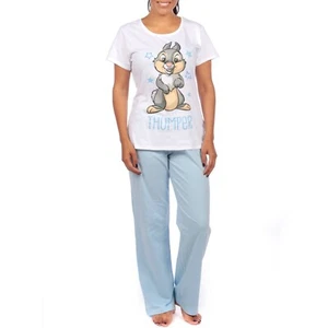 Disney Thumper Pyjamas Adults Womens S M L XL XXL PJs Set T-Shirt Bottoms Stars - Picture 1 of 2