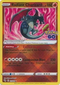 Pokemon TCG: Sword & Shield GO 011/078 Radiant Charizard Rare NEW N/MINT+ - Picture 1 of 3