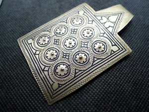 Pendentif Ancien Argent Niellé Bijou Maroc Antique Berber Silver Pendant Morocco - Imagen 1 de 4