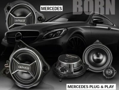 EMPHASER EM-MBS1 Plug & Play Koax Lautsprecher Mercedes C-Klasse, GLC - 1 PAAR - Bild 1 von 4